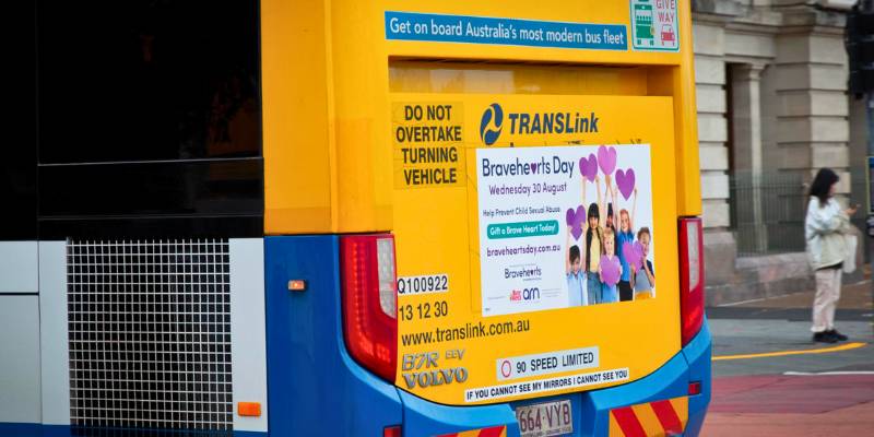 A visual of Bravehearts Day 2023 Transit Advertising