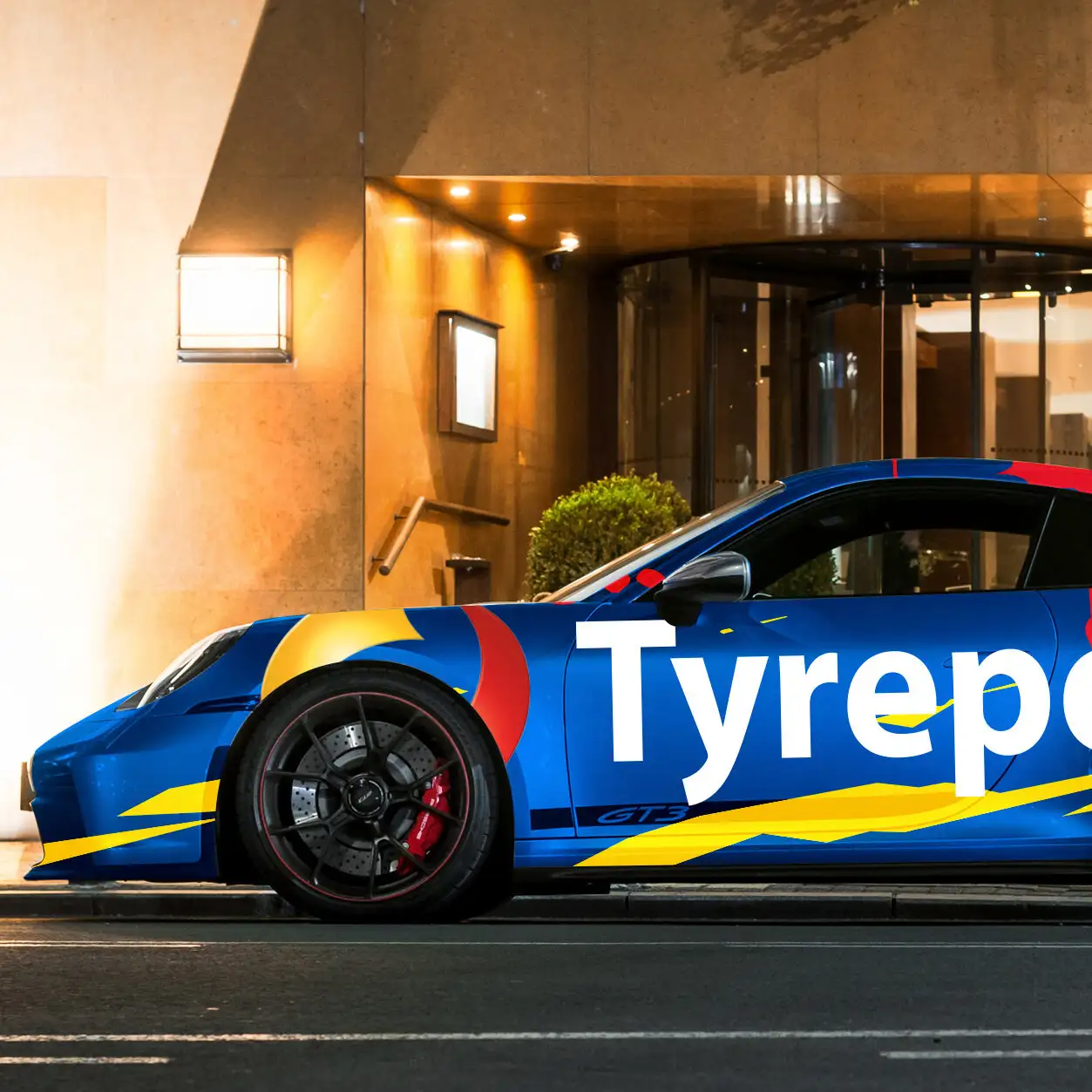 Tyrepower branded porsche wrap